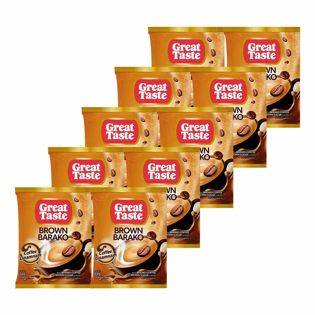 Great Taste Brown Barako Coffee Mix - 30g X 10 Sachets - Image 2