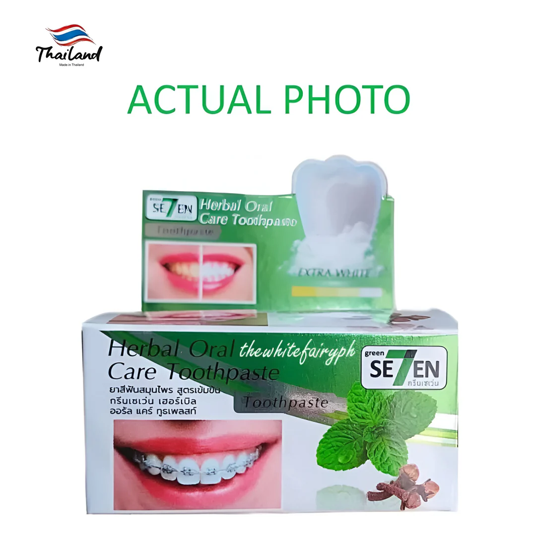 GREEN SE7EN Herbal Oral Care Whitening Toothpaste – 25g - Image 4