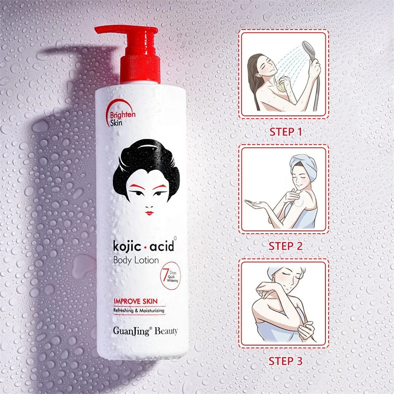 Guanjing Beauty Kojic Acid Moisturizing Body Lotion – 480g (2-Pack Combo) - Image 5