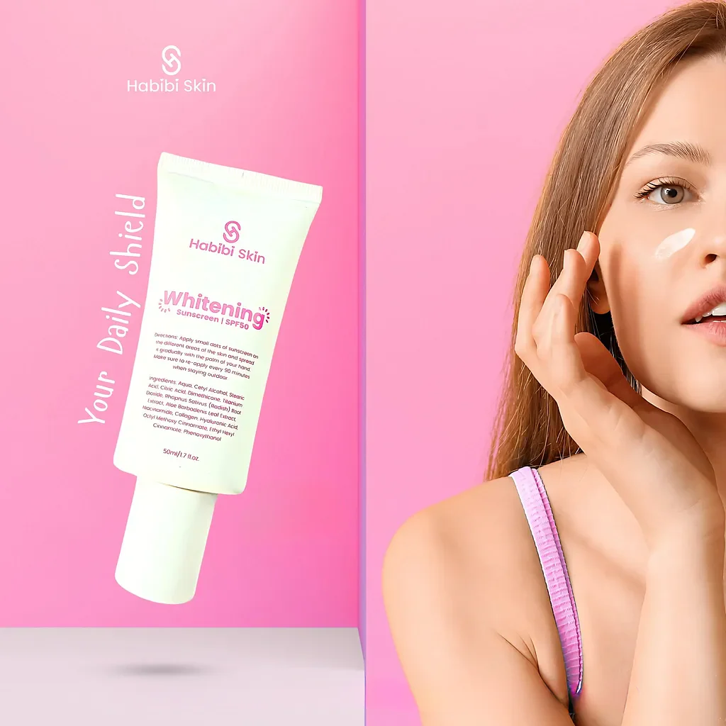 Habibi Skin Whitening Sunscreen SPF 50 – 50ml - Image 2
