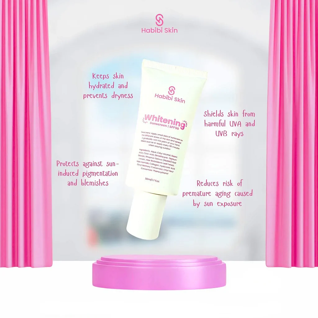 Habibi Skin Whitening Sunscreen SPF 50 – 50ml - Image 3