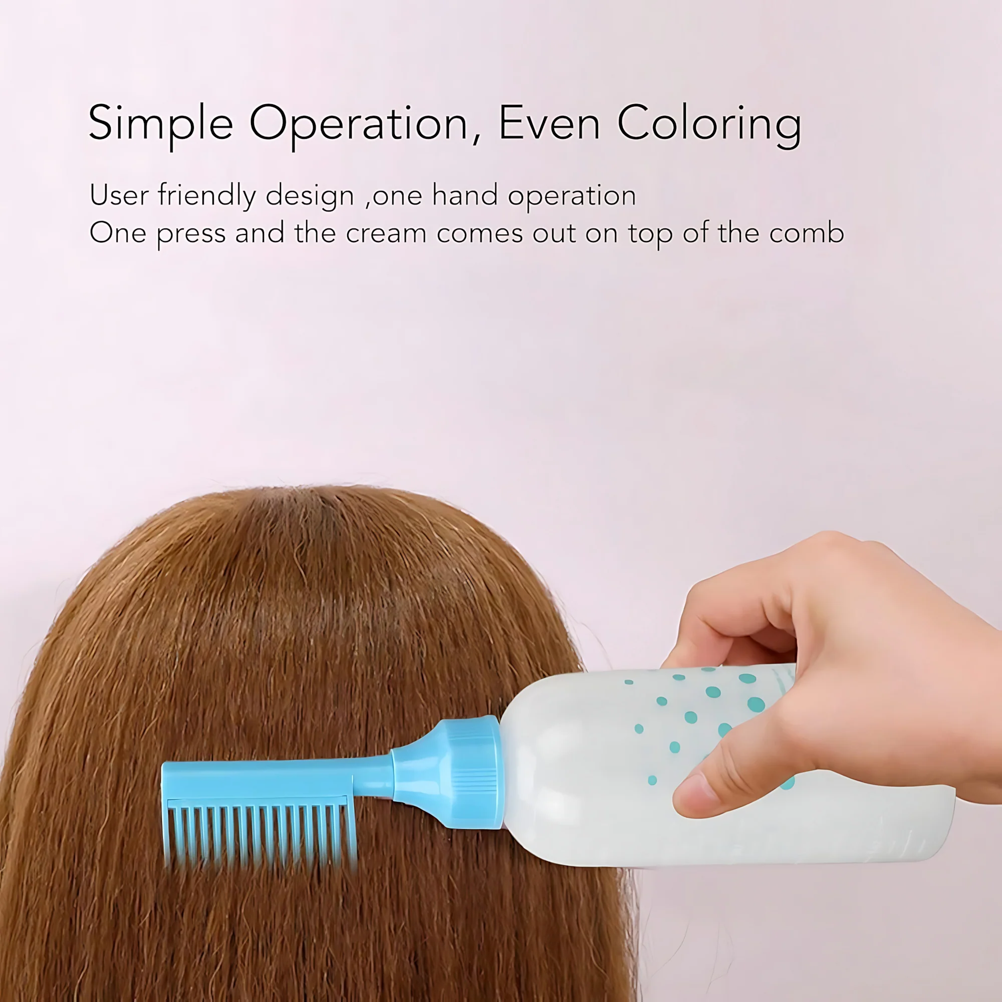 Hair Dye or Oil Applicator Bottle with Root Comb - Image 5
