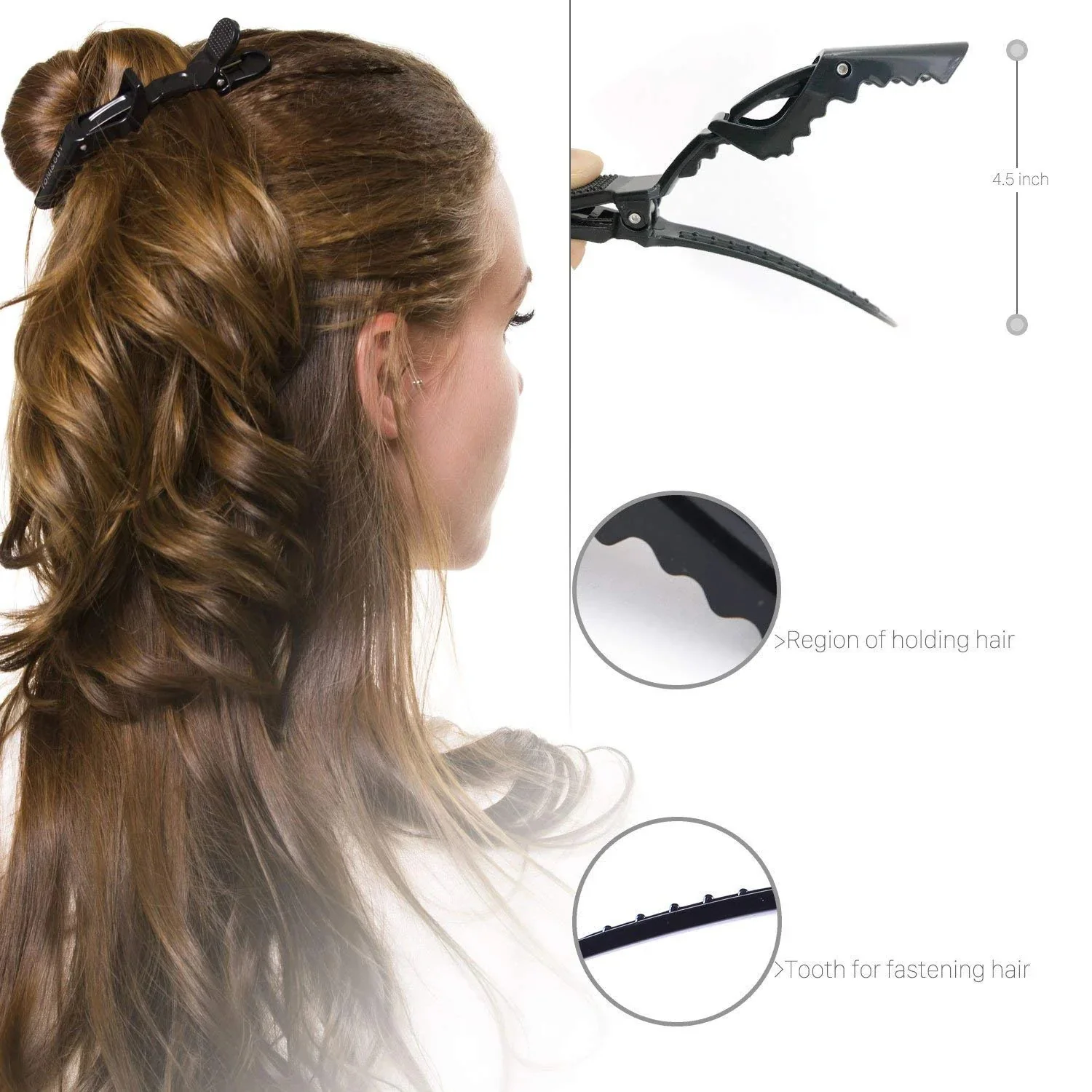 Hair Sectioning Salon Plastic Alligator Hair Clips – Professional Styling Tools - Image 5