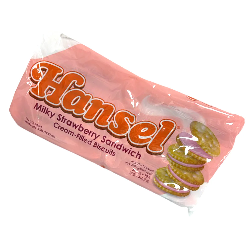 Hansel Milky Strawberry Sandwich Cream-Filled Biscuits  | 10 Pieces (310g) - Image 3