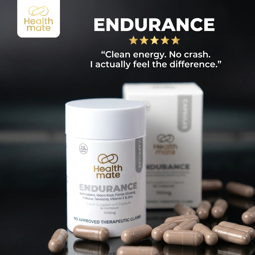 Healthmate Endurance Food Supplement Capsules – 700mg (30 Capsules) - Image 3