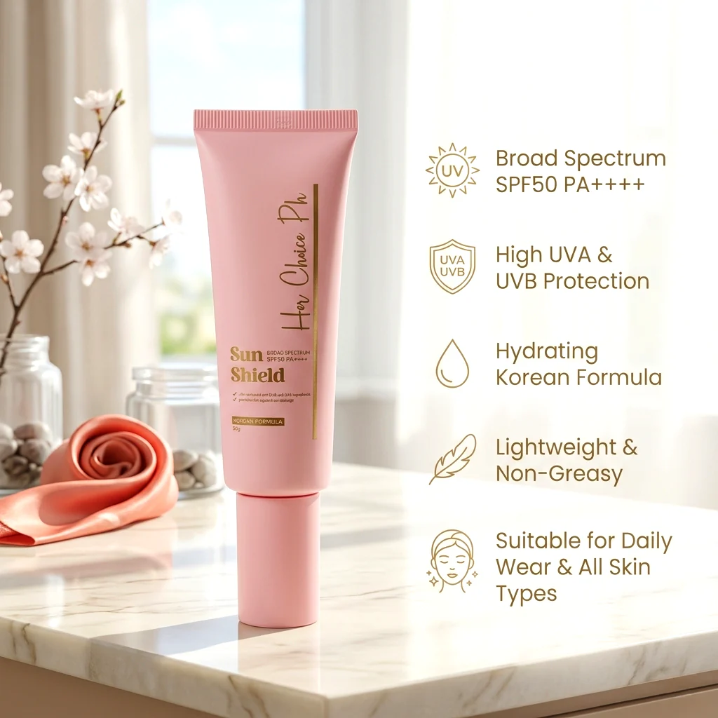 Her Choice PH Sun Shield (Korean Formula) SPF50 PA++++ – 50g - Image 2