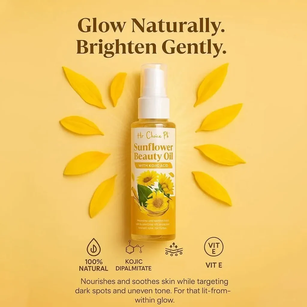 Her Choice PH Sunflower Beauty Oil with Kojic Acid – 100ml