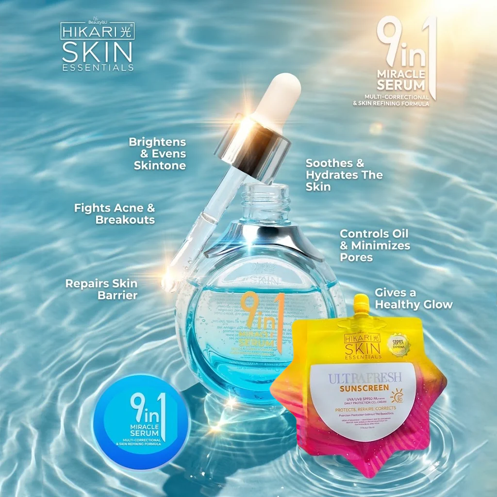 Hikari Glow Duo Set – Sunscreen SPF50 + 9-in-1 Miracle Serum - Image 3