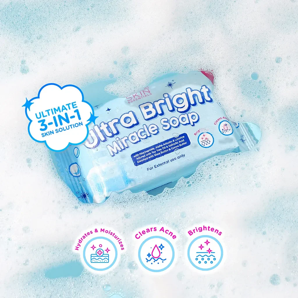 Hikari Skin Essentials Ultra Bright Miracle Soap – 5 Bars (75g Each) - Image 4