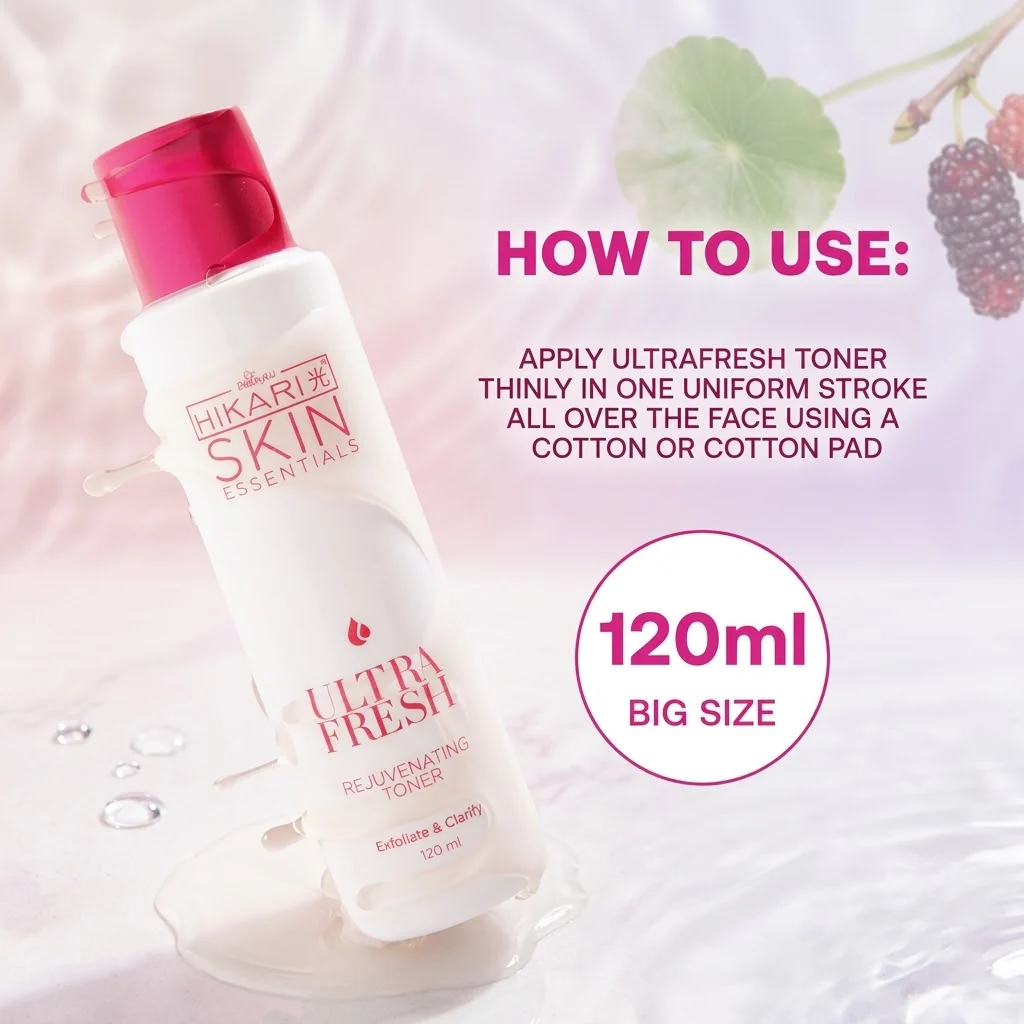 Hikari Skin Essentials Ultra Fresh Rejuvenating Toner – 120ml - Image 3
