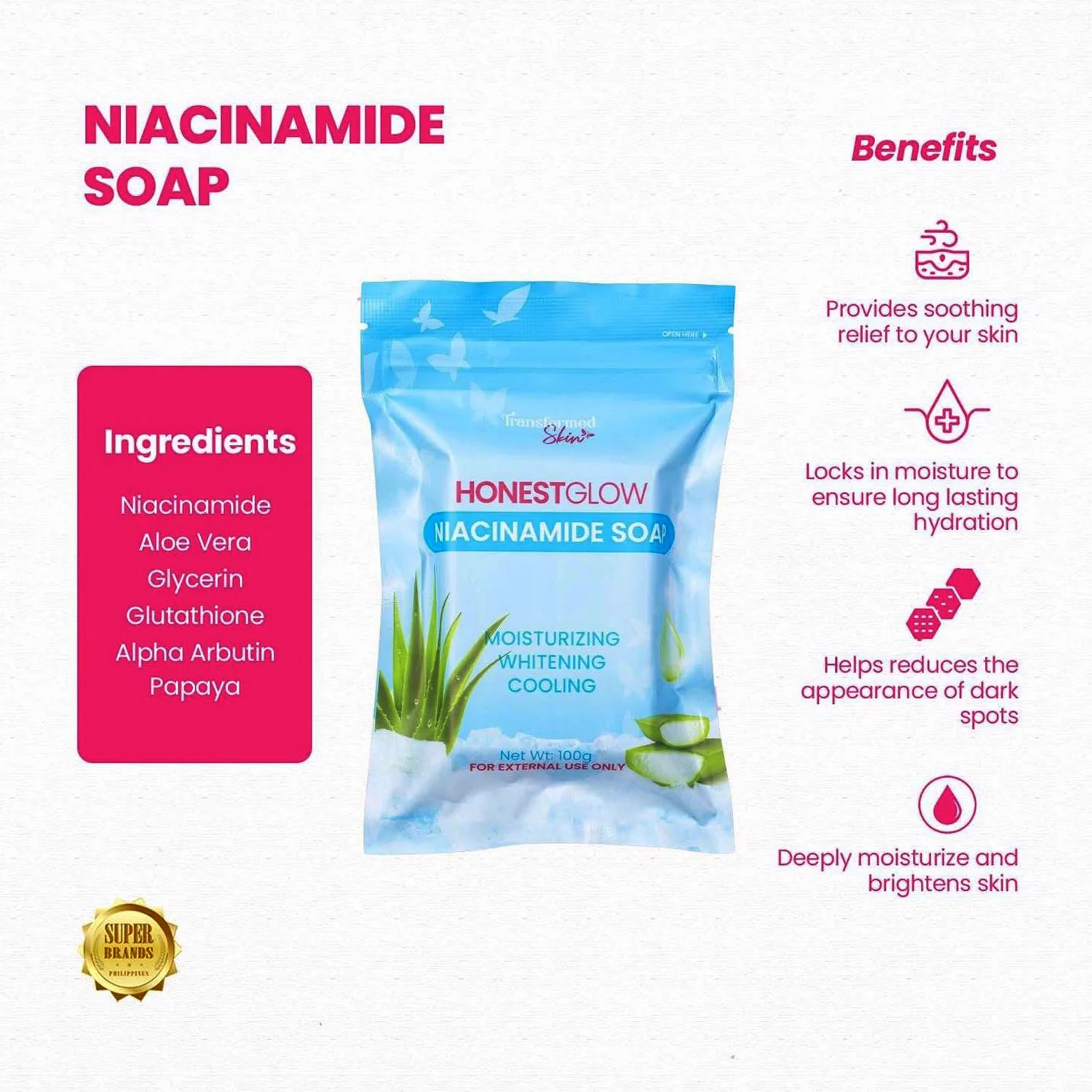 Honest glow niacinamide soap - Image 3