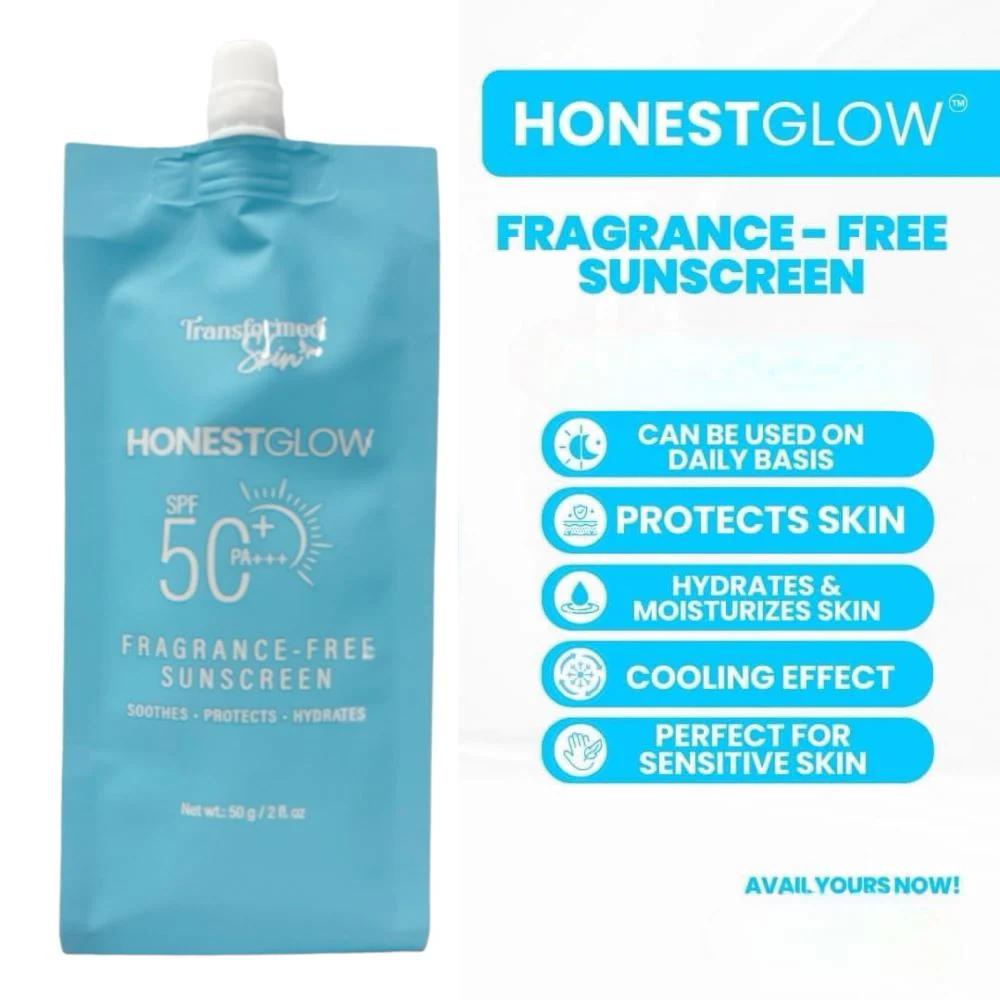 Honest Glow SPF50+ PA+++ Fragrance Free Sunscreen  - 50g - Image 5