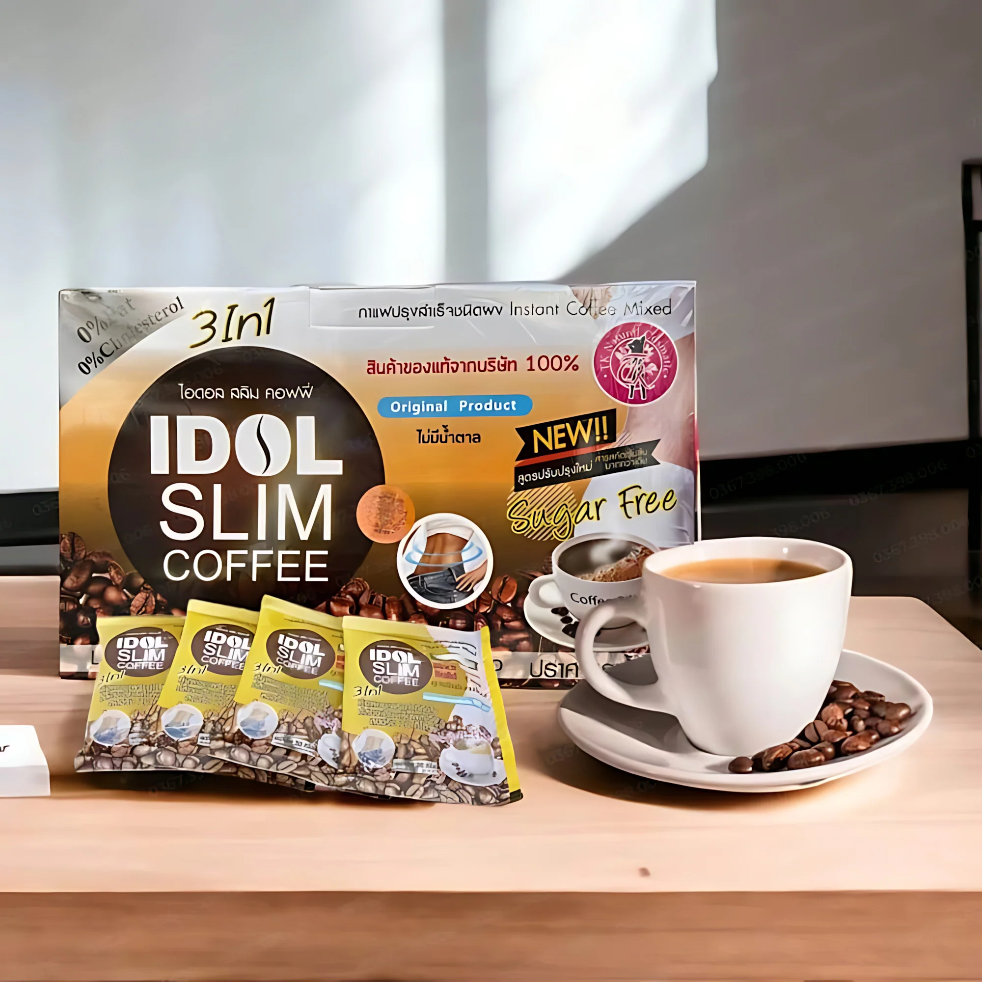 Idol Slim Coffee 3in1 – Weight Loss Coffee from Thailand 10 sachets (15g each) - Image 3