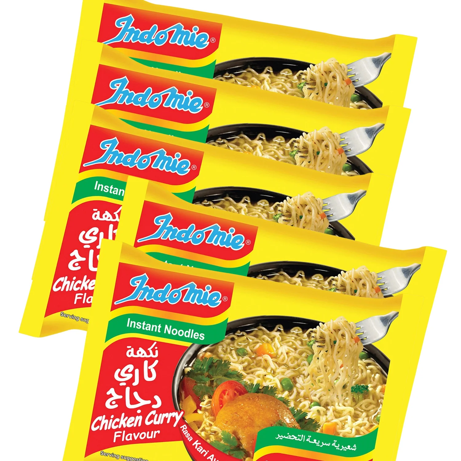 Indomie Chicken Curry Flavour Instant Noodles - 75g × 5 - Image 2