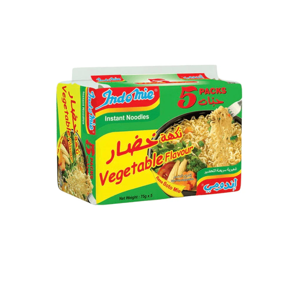 Indomie Instant Noodles Vegetable Flavor 5Pcs x 75g - Image 4