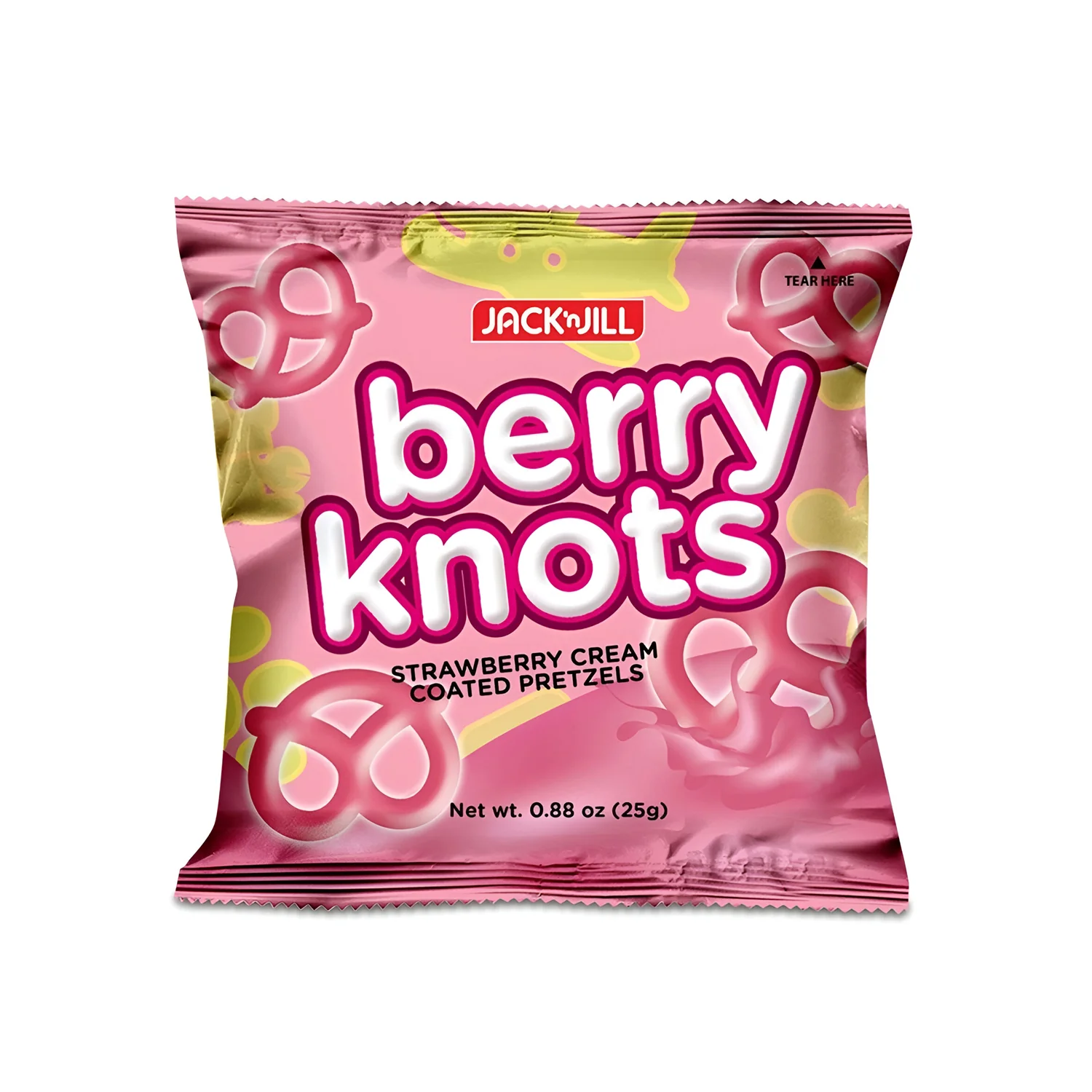 Jack 'n Jill Berry Knots Strawberry Cream Coated Pretzels - 25g - Image 2