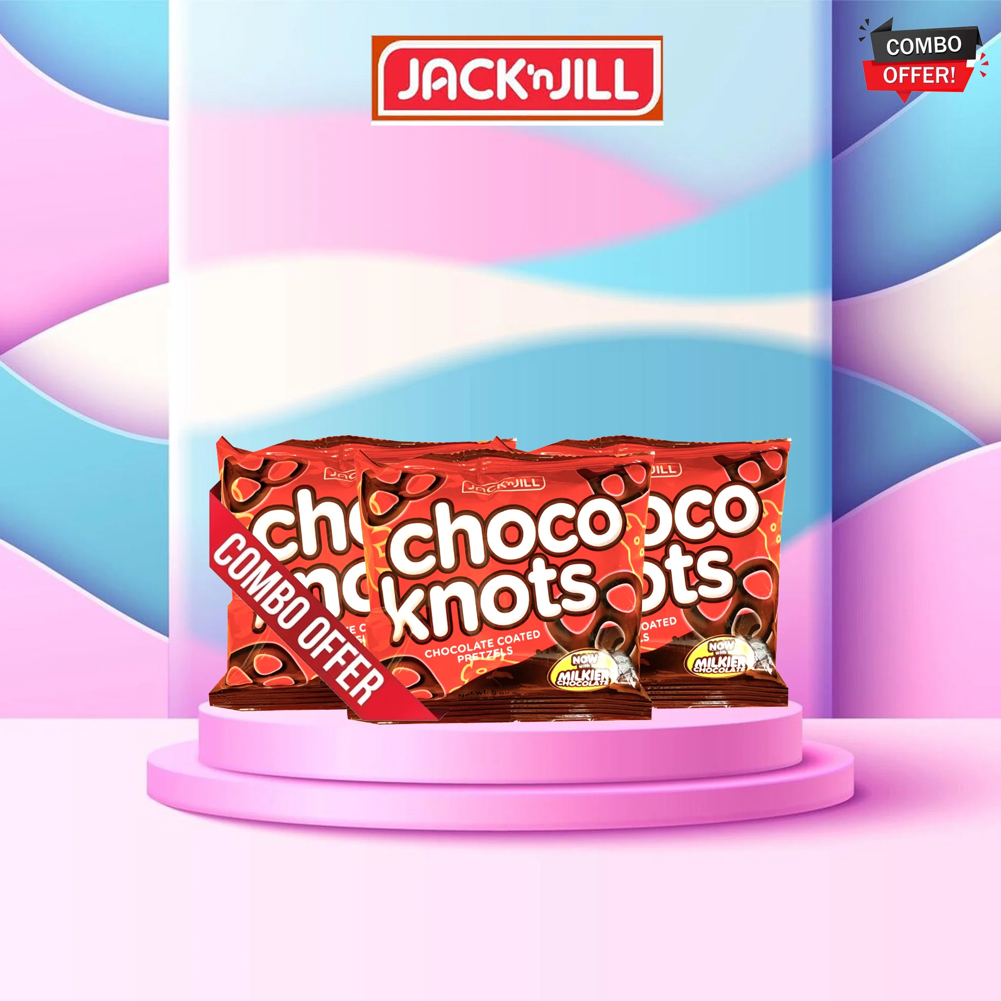 Jack ‘n Jill Choco Knots – 28g x 3 Combo Pack - Image 2