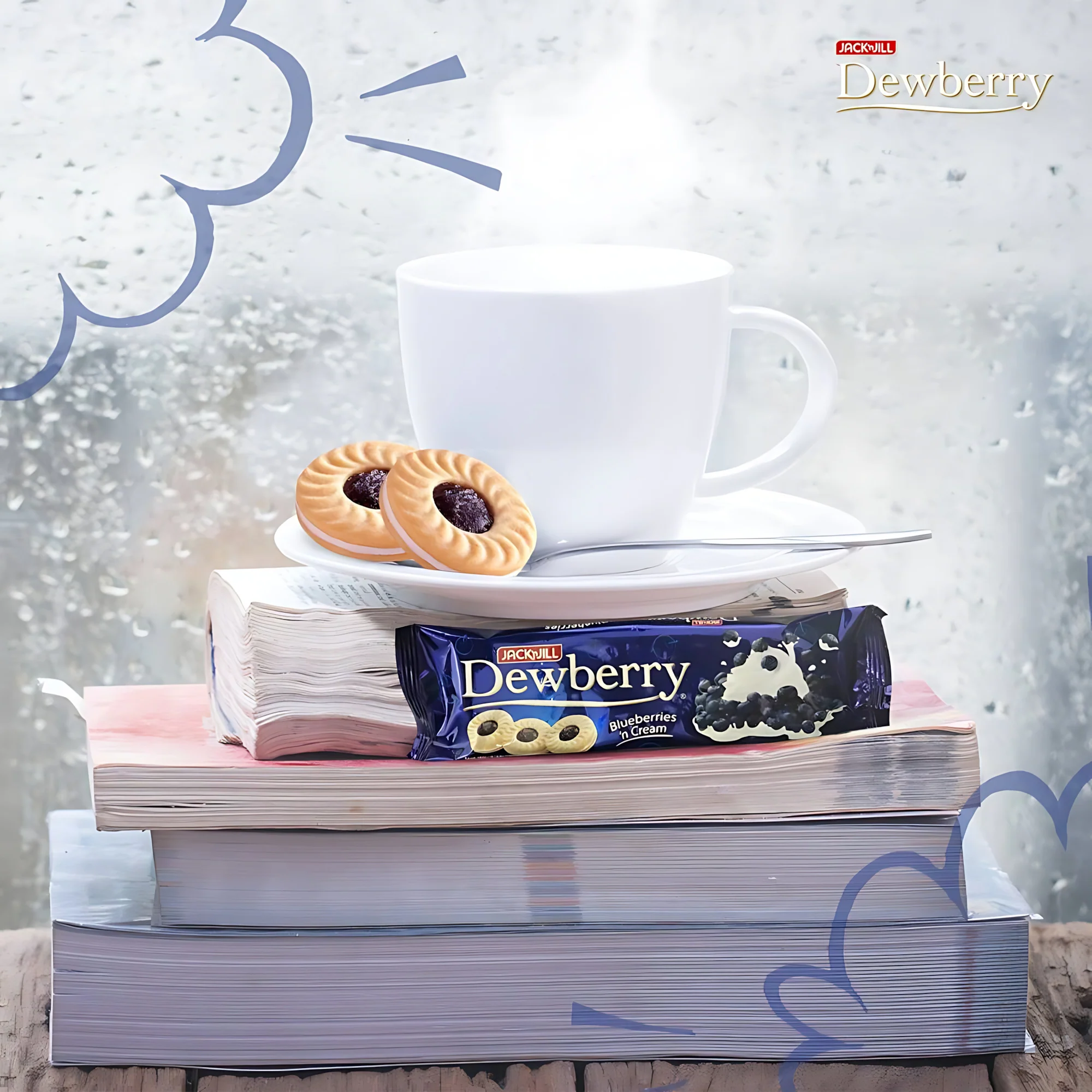 Jack ‘n Jill Dewberry Blueberries ’n Cream Biscuits – 10 x 33g Packs (330g Total) - Image 6
