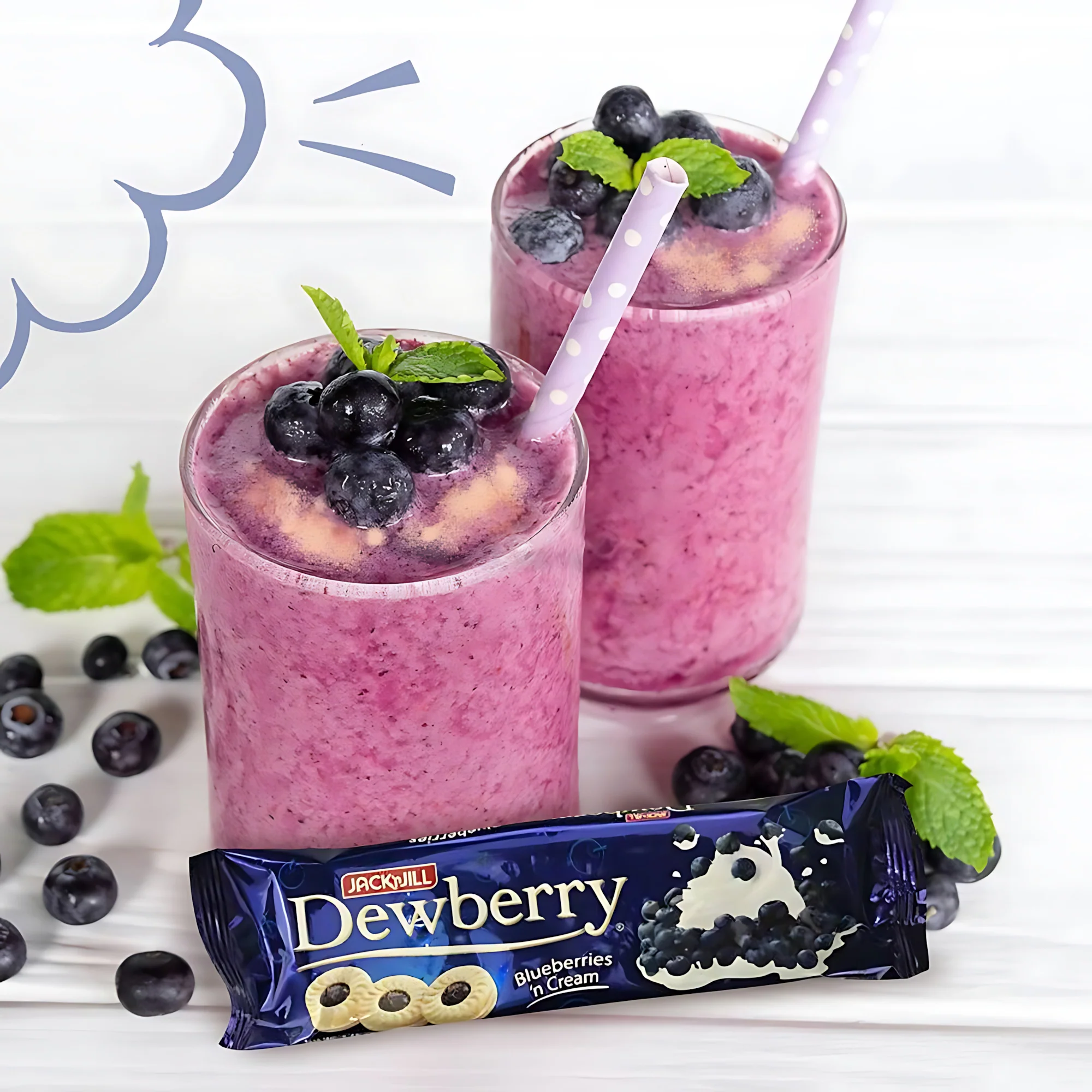 Jack ‘n Jill Dewberry Blueberries ’n Cream Biscuits – 10 x 33g Packs (330g Total) - Image 8