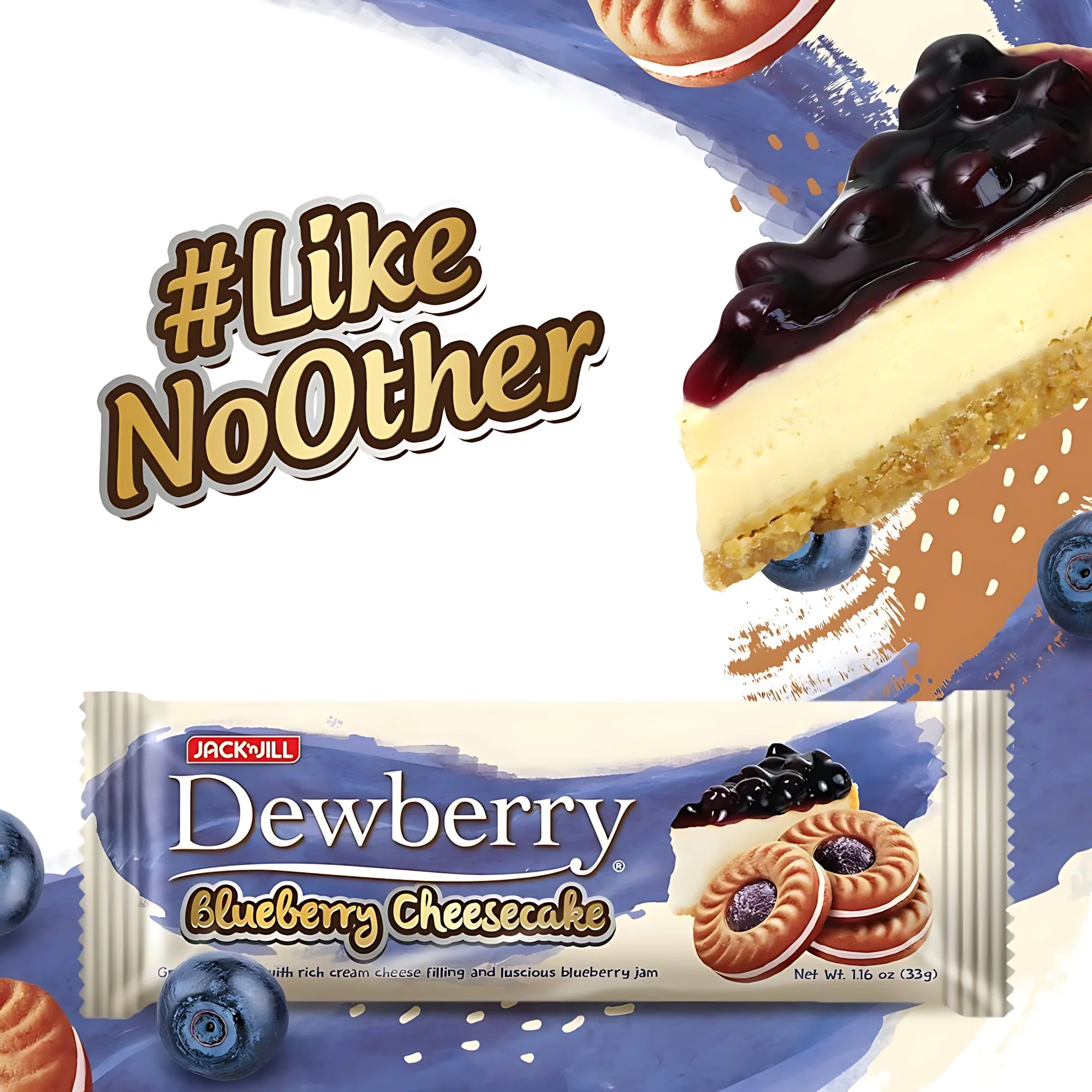 Jack ‘n Jill Dewberry Blueberry Cheesecake Biscuits – 330g (10 x 33g packs) - Image 7