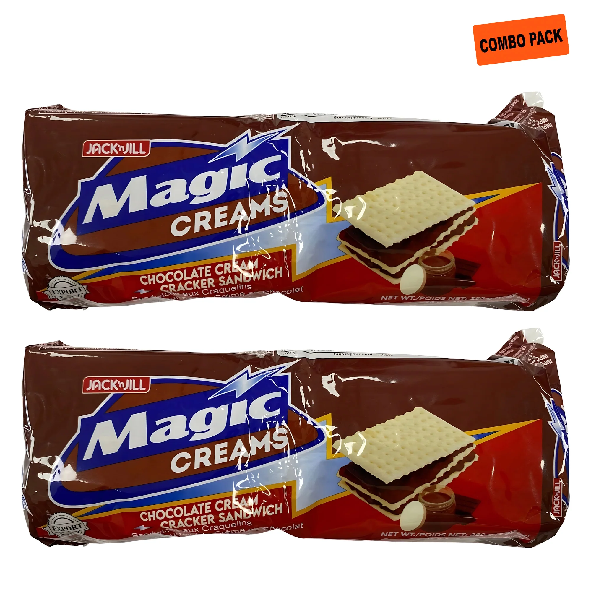 Jack 'n Jill Magic Creams Chocolate Cream Cracker Sandwich 280g (10 x 28g) –  Combo Pack