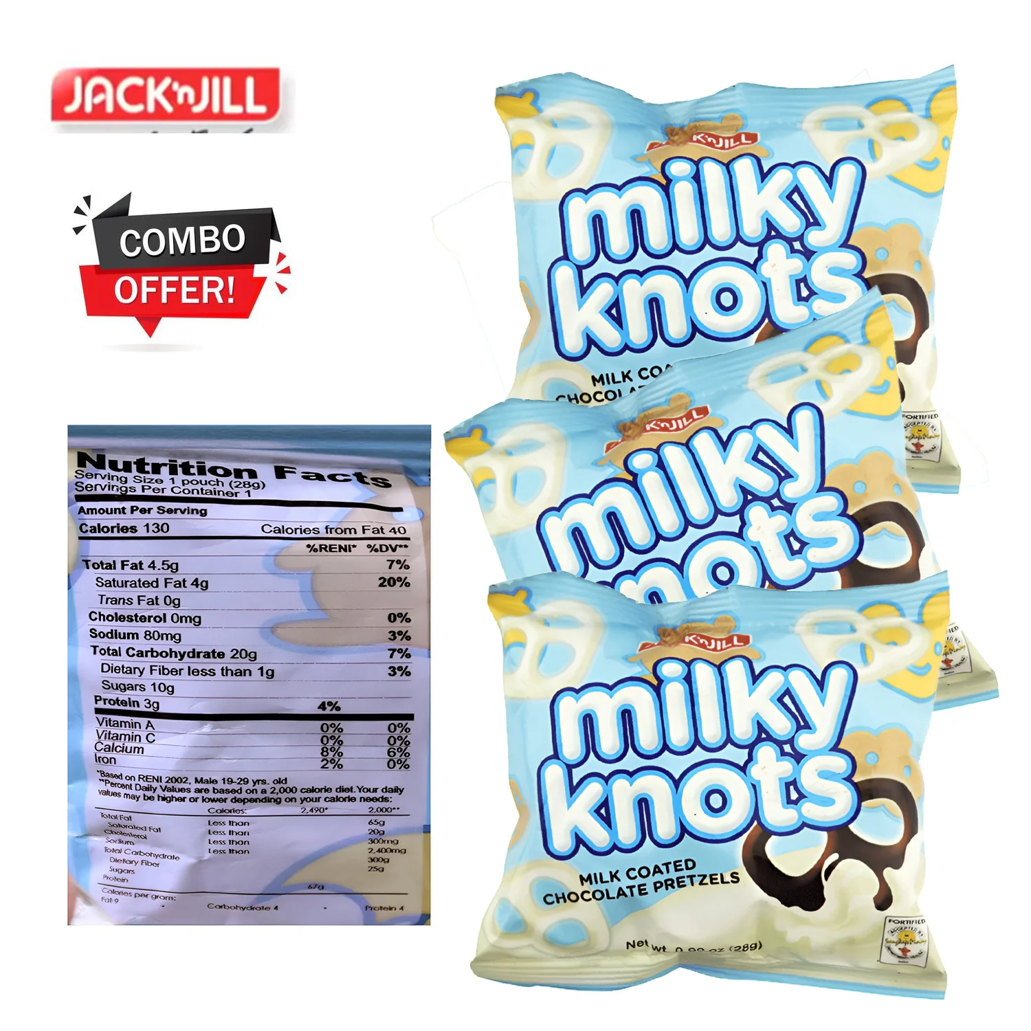 Jack 'n Jill Milky Knots Chocolate 25g -  Combo Offer - Image 2