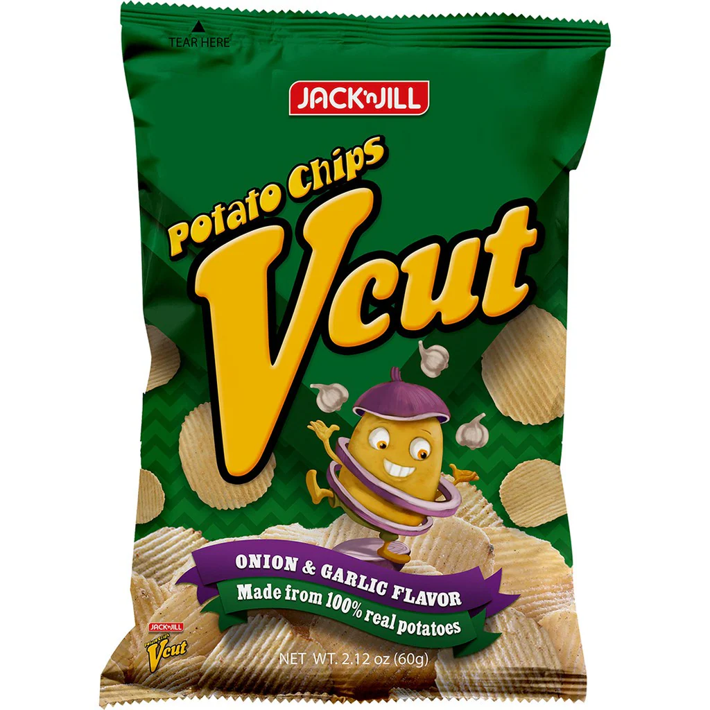 Jack`n Jill Vcut Potato Chips Onion& Garlic 60gm - Image 2