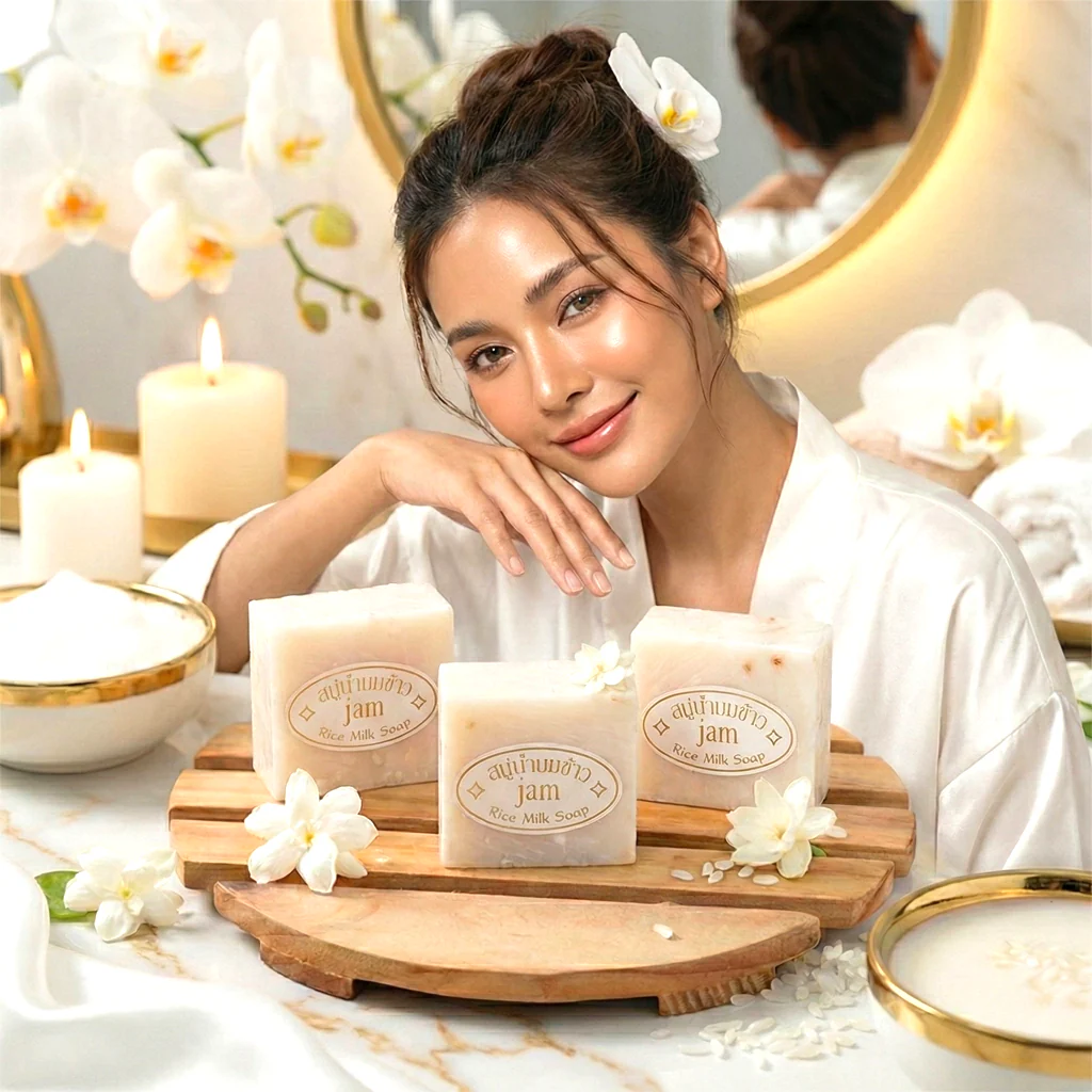 Jam Natural Rice Milk Soap – 65g (3 PCS COMBO) - Image 2