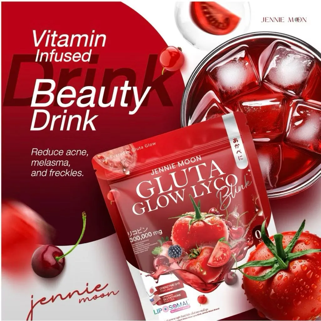 Jennie Moon Gluta Glow Lyco Blink (No Sugar Added Juice) | 10g × 30 Sachets - Image 8