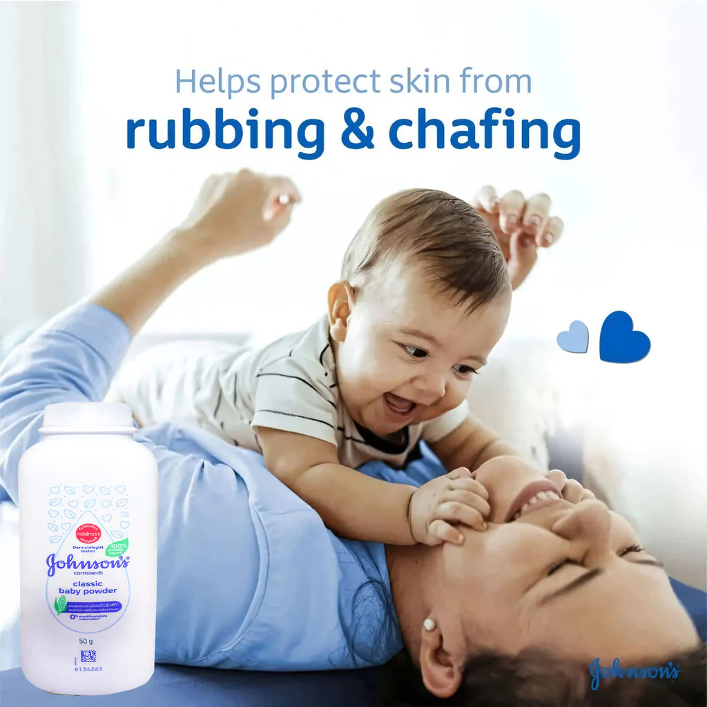 Johnson’s Cornstarch Classic Baby Powder – 50g - Image 3