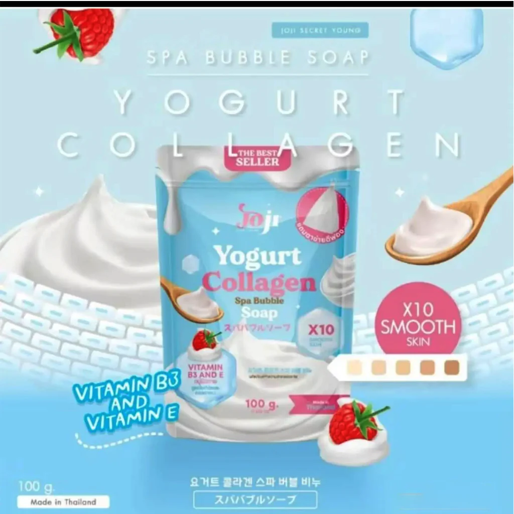 Joji Secret Young Yogurt Collagen Spa Bubble Soap – 100g - Image 4
