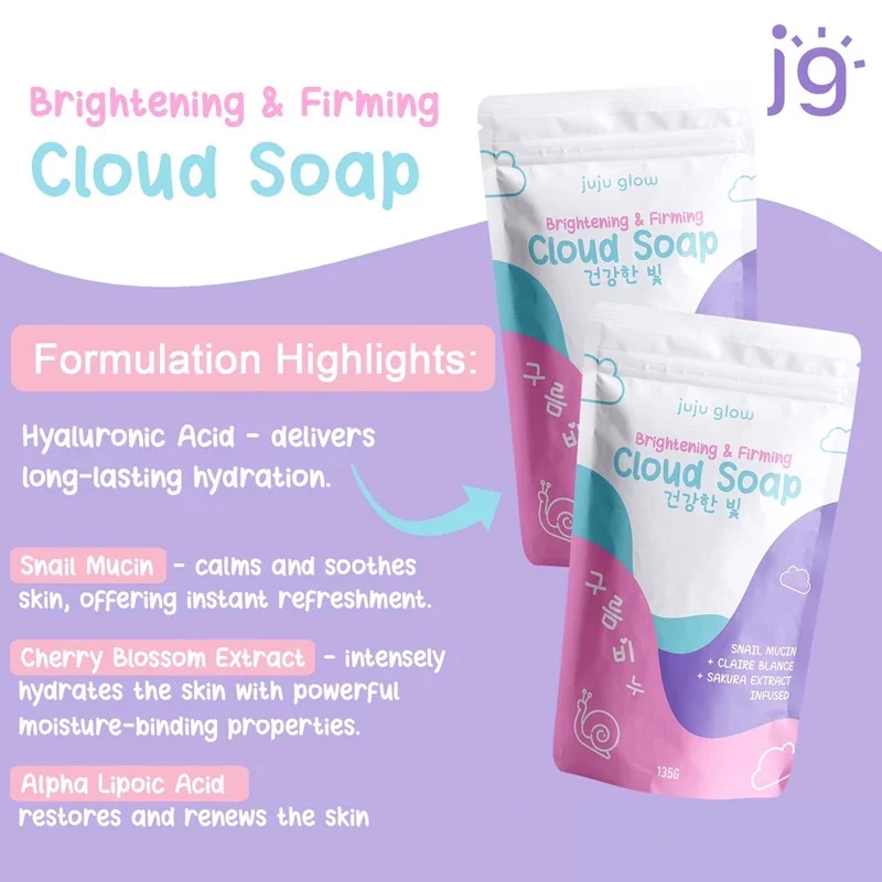 Juju Glow Brightening & Firming Cloud Soap - 135g - Image 3