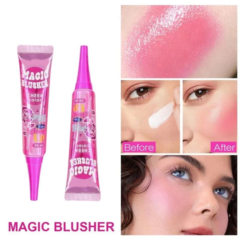 Kiss Beauty Magic Blusher Cheek Color Rose Glow Up - 30ml - Image 5