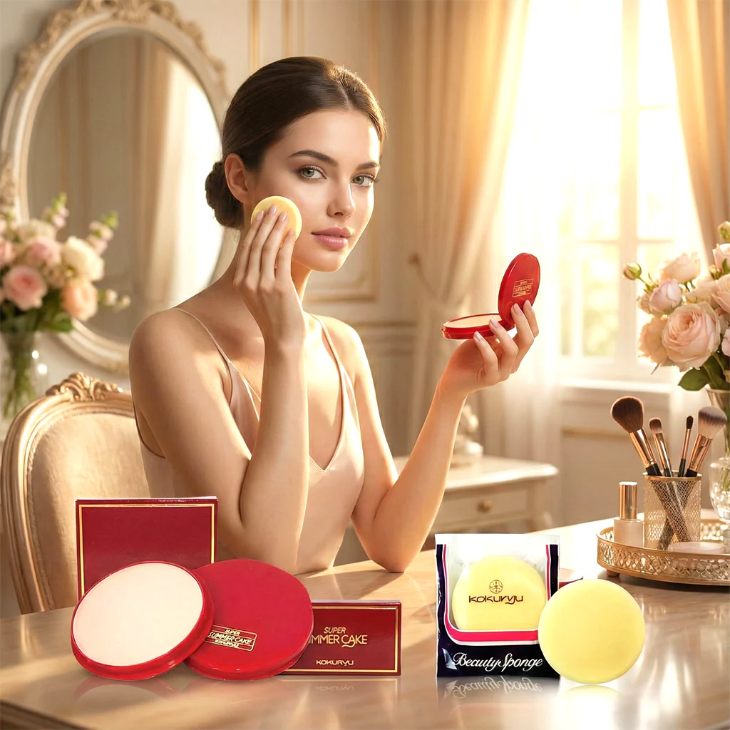 Kokuryu Super Summer Cake (Orange Blush) + Beauty Sponge – Flawless Finish Combo Pack - Image 3