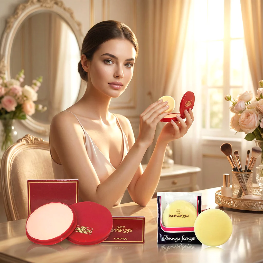 Kokuryu Super Summer Cake (Orange Blush) + Beauty Sponge – Flawless Finish Combo Pack - Image 5
