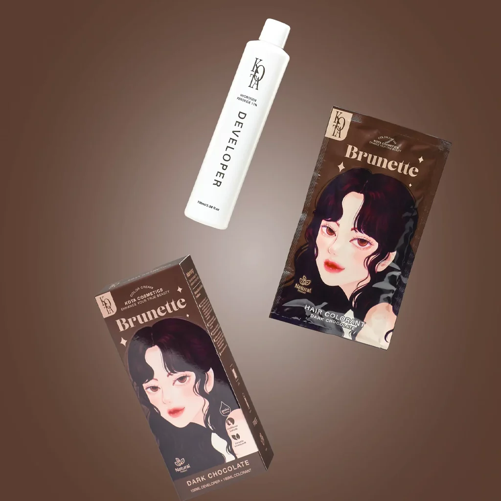 Kota Cosmetics Brunette Hair Color – Dark Chocolate (100ml) - Image 5
