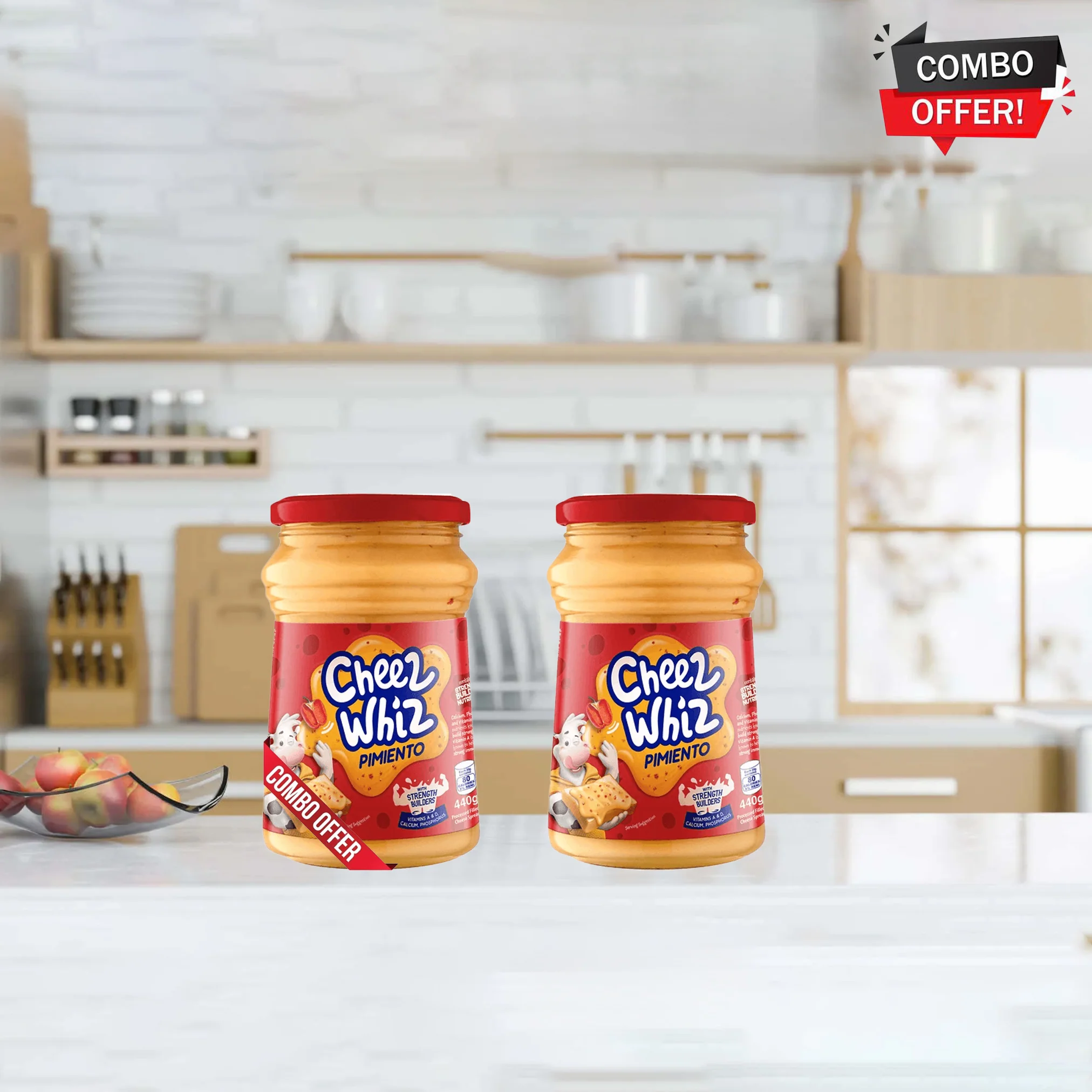 Kraft Cheez Whiz Pimiento – 440g Combo - Image 2