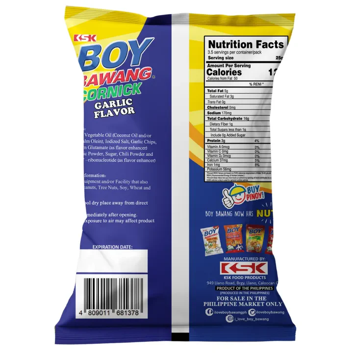 KSK Boy Bawang Cornick Garlic 90g - Image 2
