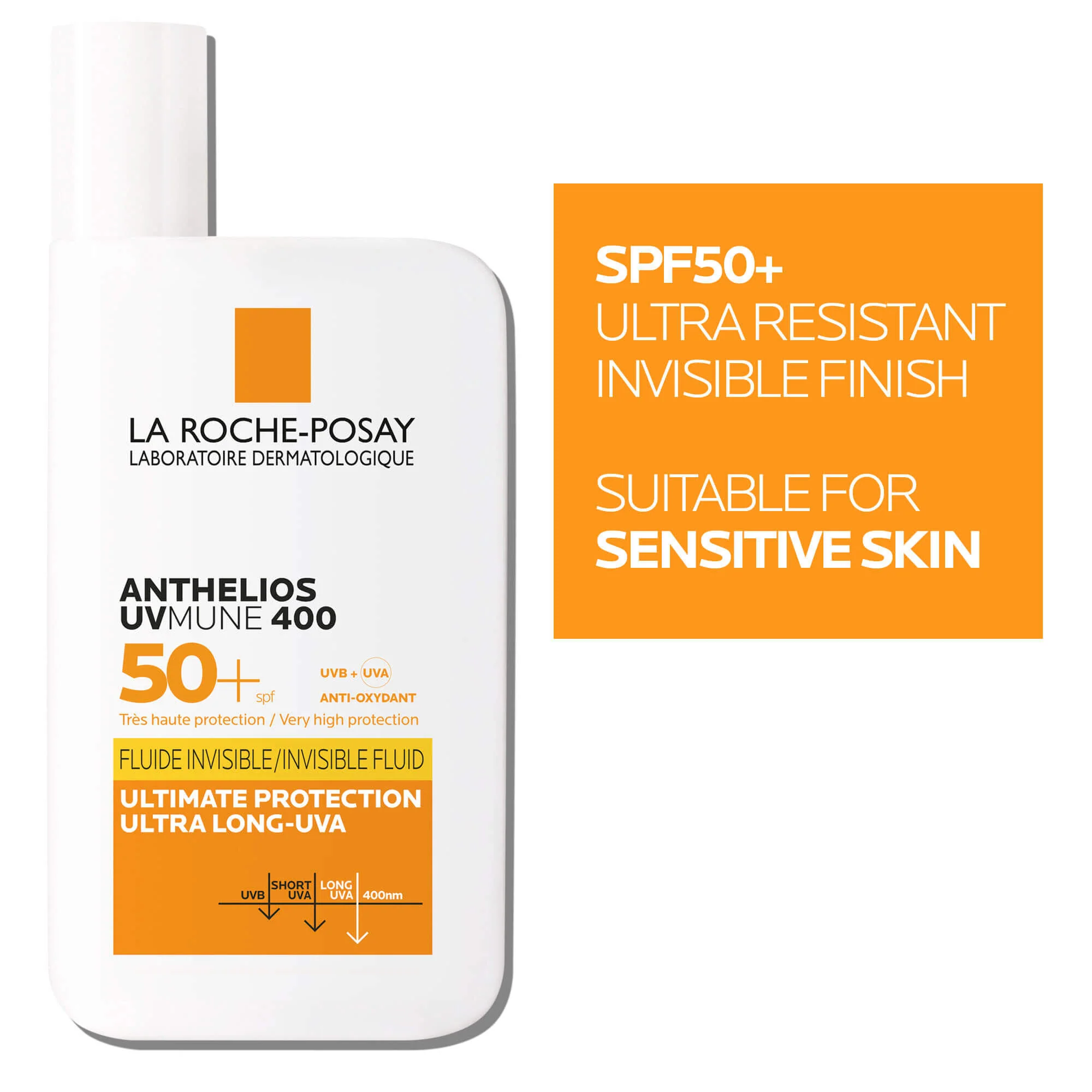 La Roche-Posay Anthelios UVMune 400 Invisible Fluid SPF50+ Sun Cream - 50ml - Image 5