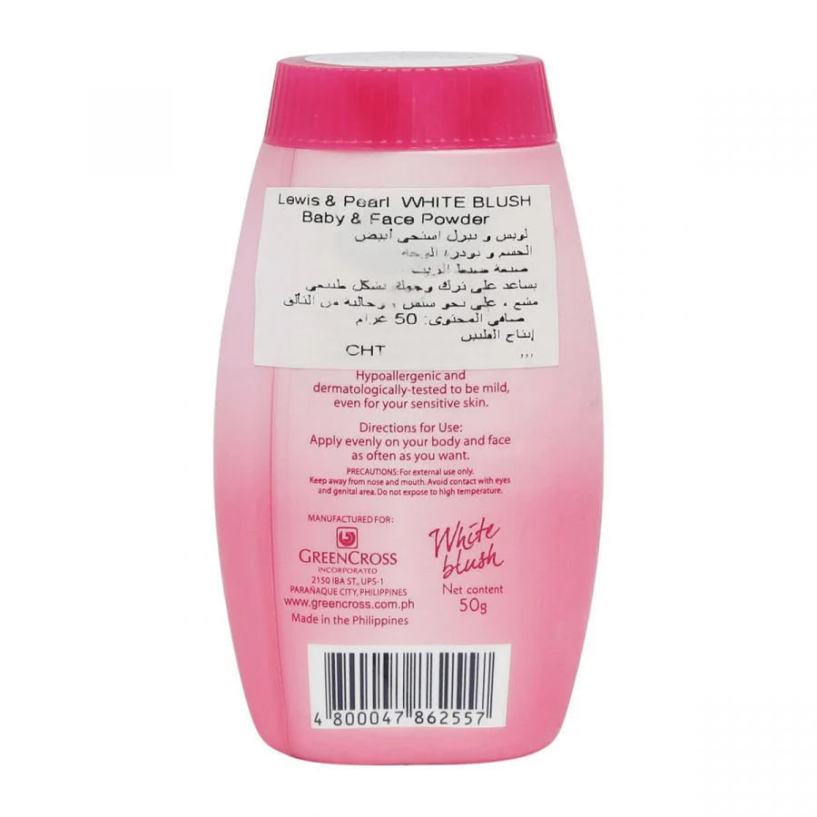Lewis & Pearl White Blush Body & Face Powder  - 50g - Image 2