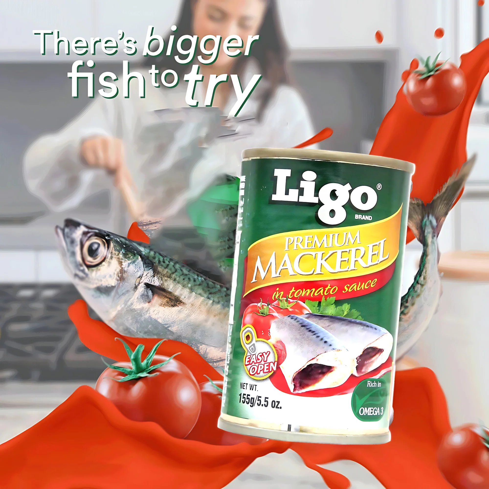 Ligo Premium Mackerel in Tomato Sauce – 155g - Image 2