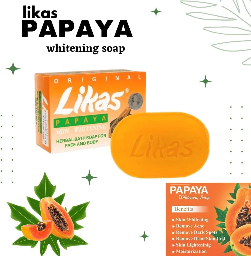 Likas Papaya Skin Brightening Fairness Soap Bathing Bar 135gm - Image 2