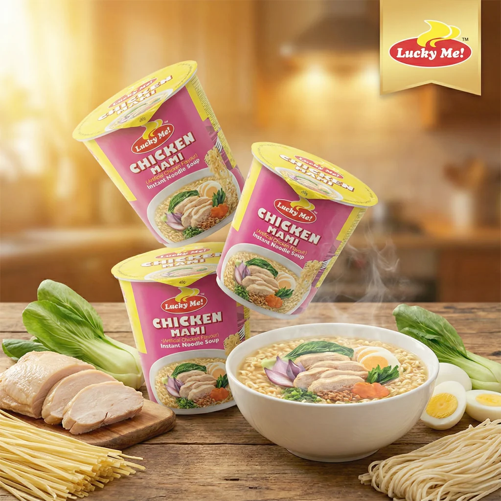 Lucky Me! Chicken Mami Cup Noodles 40g – 3pc Combo - Image 5