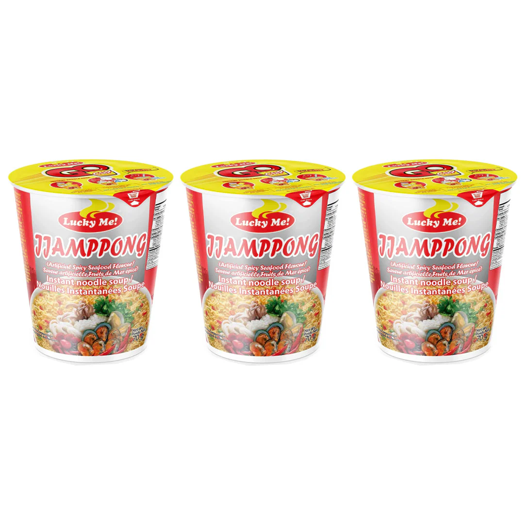 Lucky Me Jjampong Mami Cup Noodles - 70g × 3Pcs (Offer) - Image 2