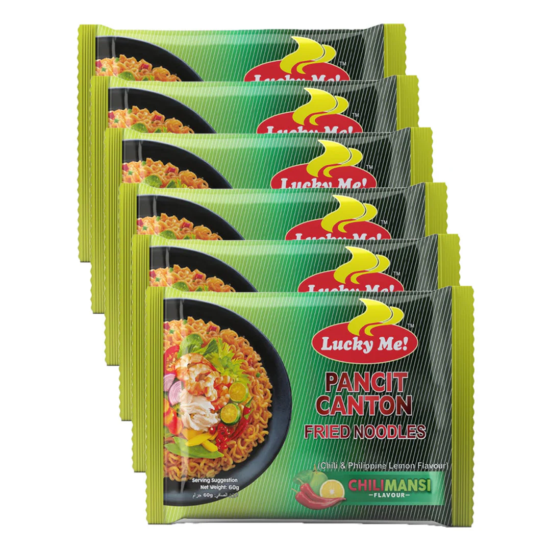 Lucky Me Pancit Canton Chilli Mansi Noodles 60g Pack of 6 - Image 2