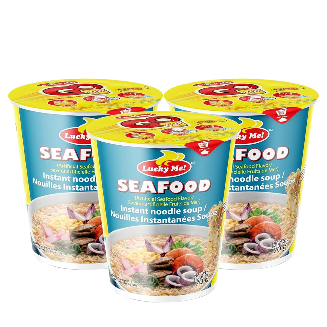 Lucky Me Supreme Seafood Cup Noodles - 70g × 3 Pcs (Offer) - Image 3
