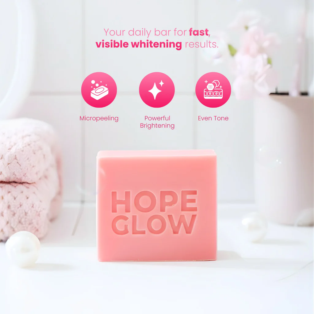LUNA AURA Hope Glow Intense White Soap – 50g (3 Bars per Pouch) - Image 3