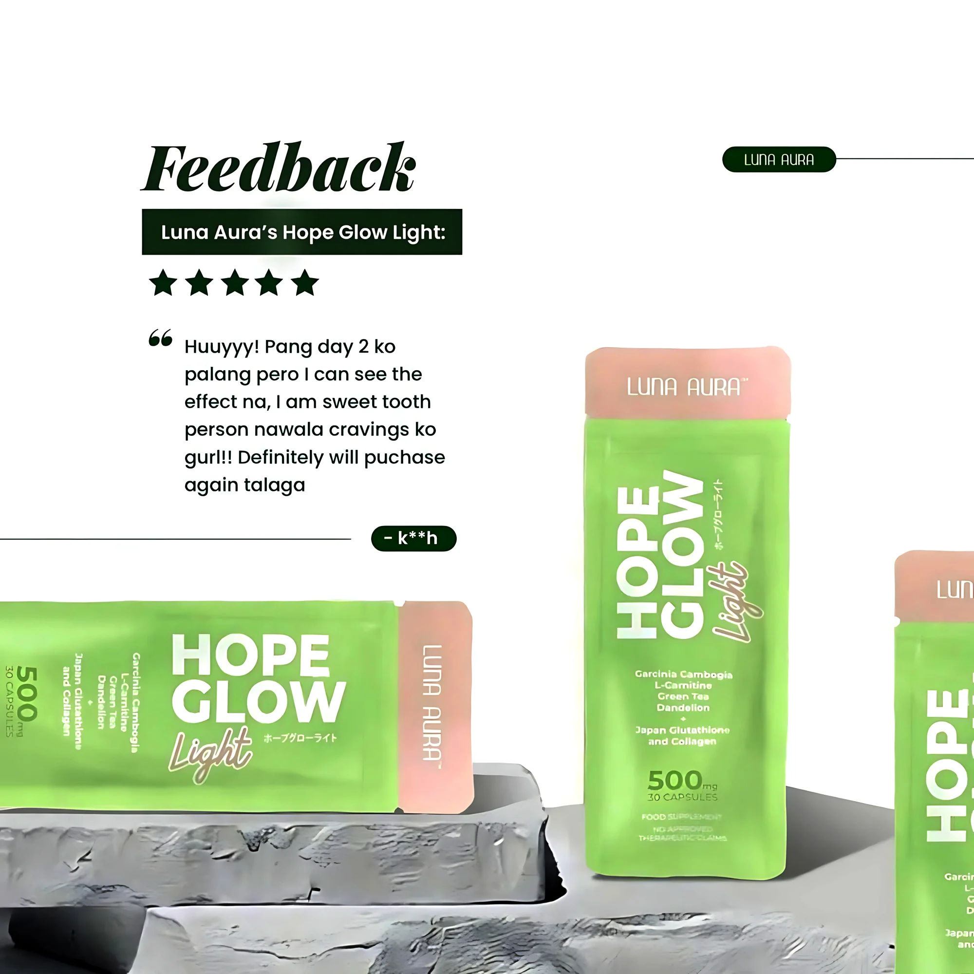 Luna Aura Hope Glow Light – 500mg (30 Capsules) - Image 4
