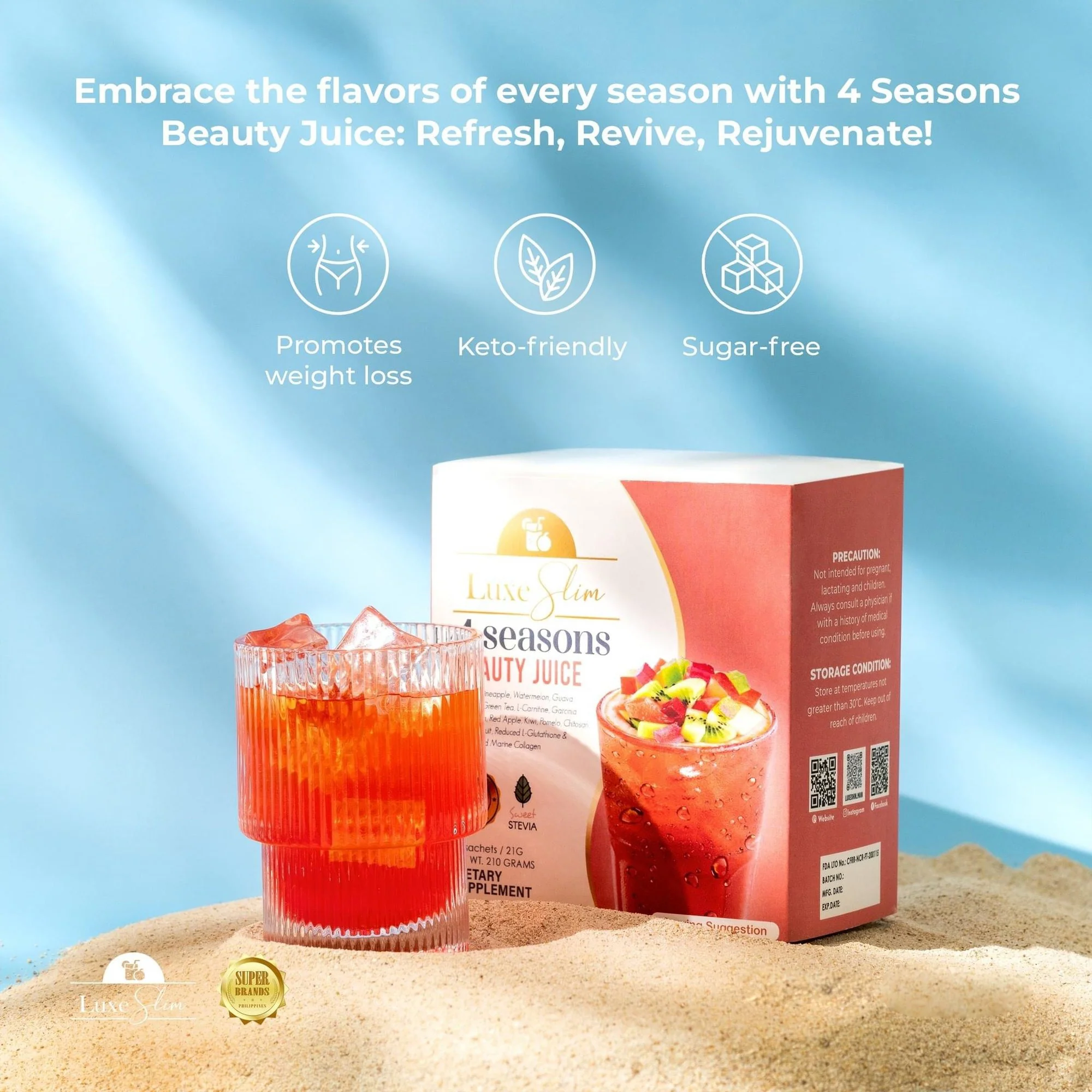 Luxe Beauty 4 Seasons Beauty Juice - 210g - Image 7