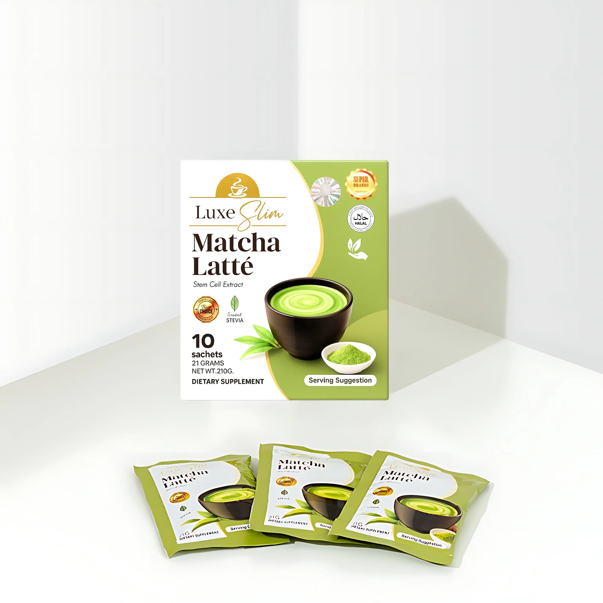 Luxe Slim Matcha Latte - 21g × 10 Sachets - Image 4